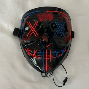 Red and blue purge mask